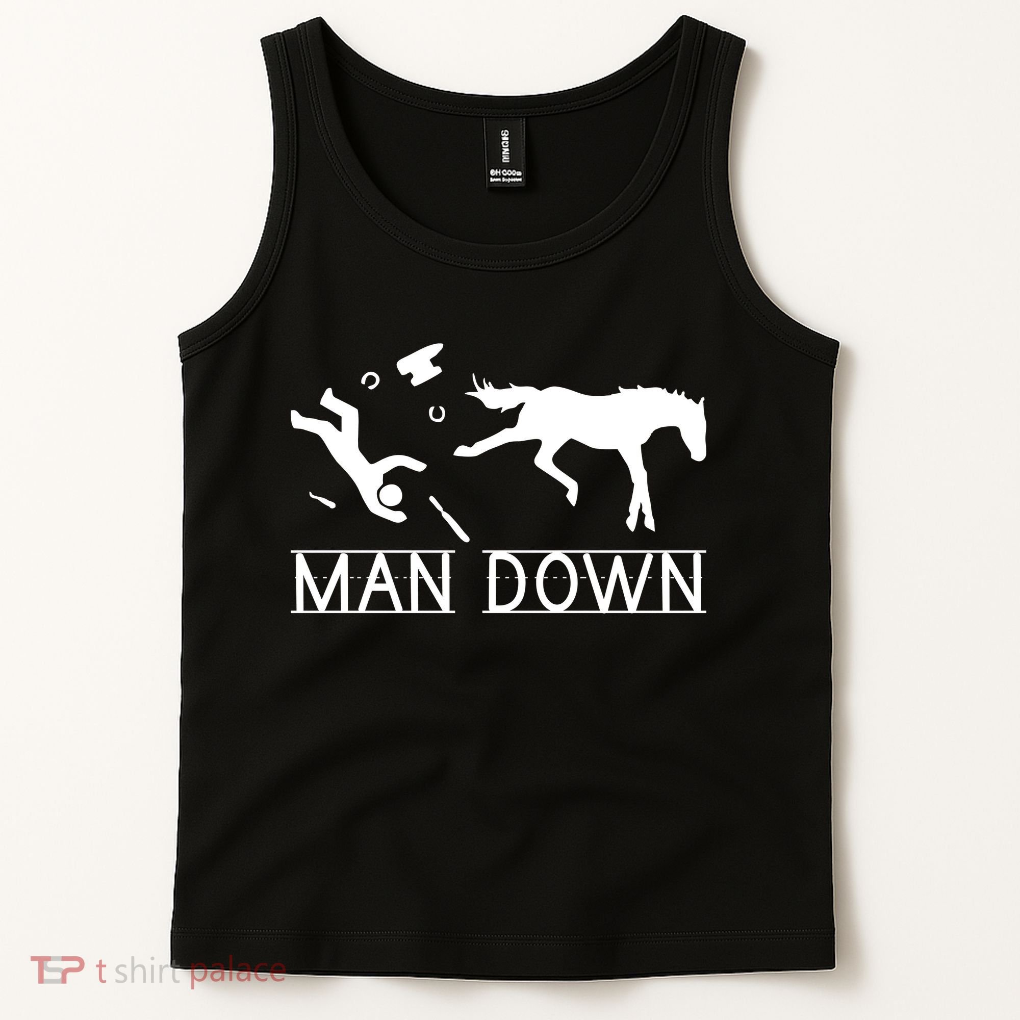 Man Down Horseshoer Funny Horse Tank Top