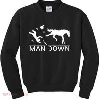Man Down Horseshoer Funny Horse Kids Sweatshirt thumb 0