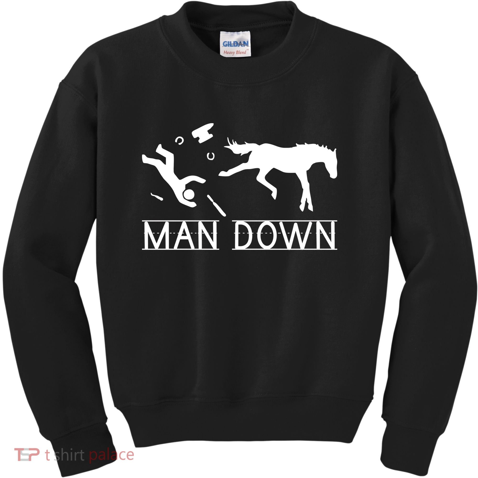 Man Down Horseshoer Funny Horse Kids Sweatshirt