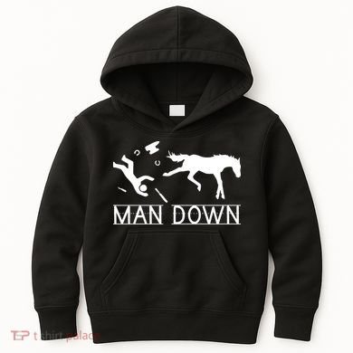 Man Down Horseshoer Funny Horse Kids Hoodie
