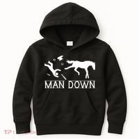 Man Down Horseshoer Funny Horse Kids Hoodie thumb 0