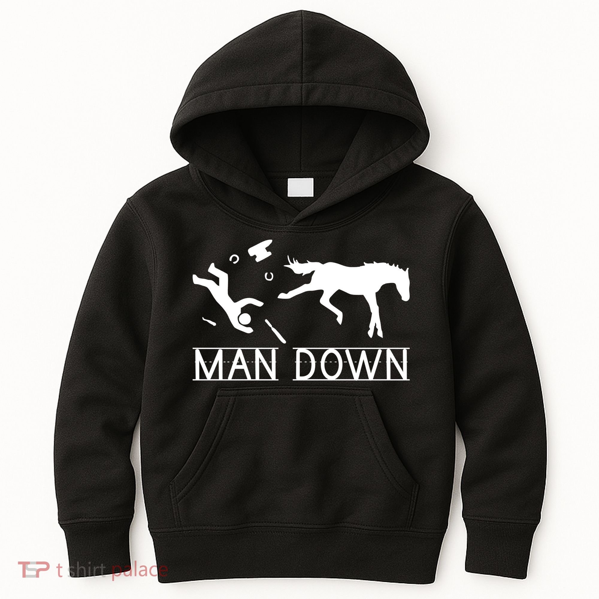Man Down Horseshoer Funny Horse Kids Hoodie