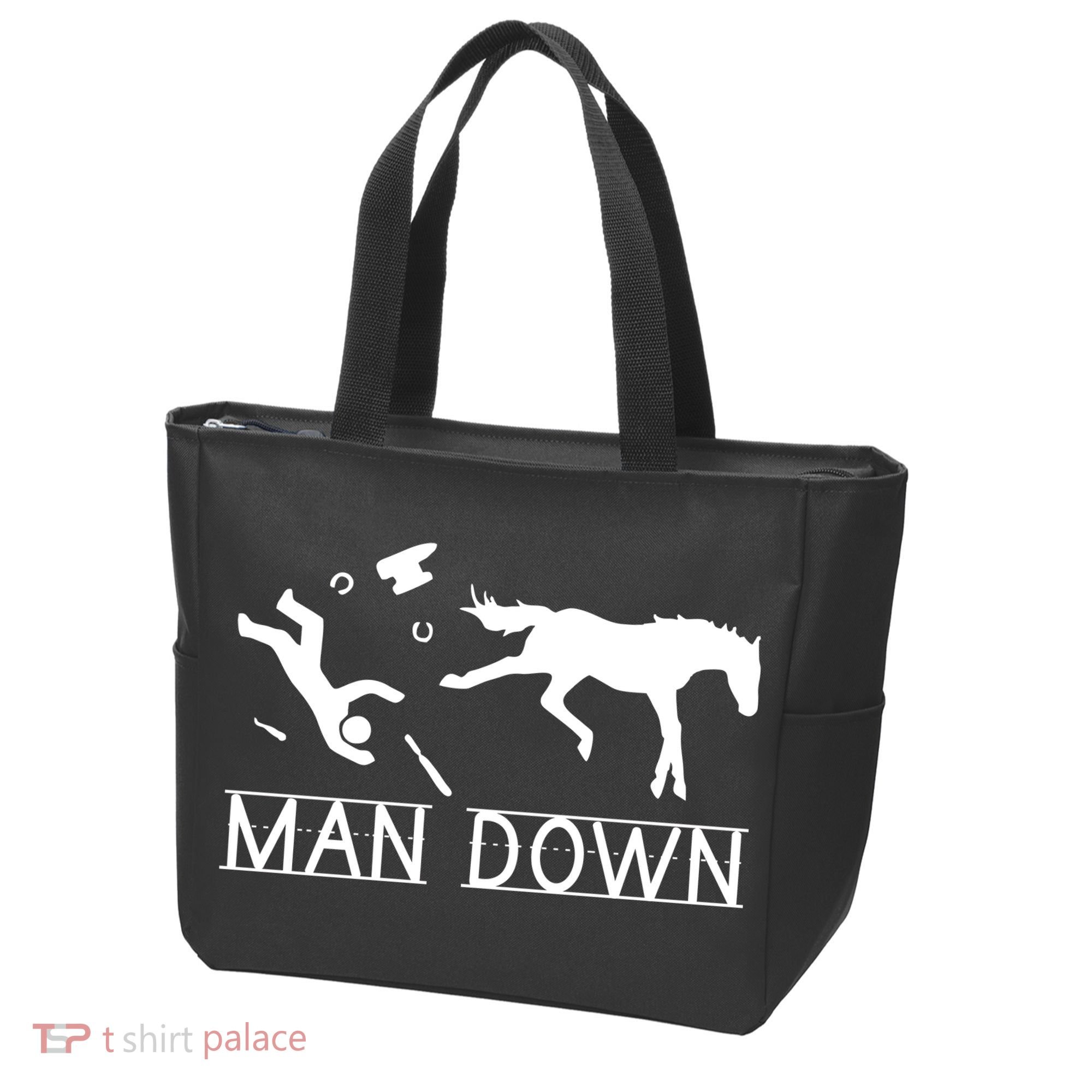 Man Down Horseshoer Funny Horse Tote Bag