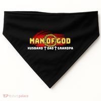 Man Of God Husband Dad Grandpa USA-Made Doggie Bandana thumb 0