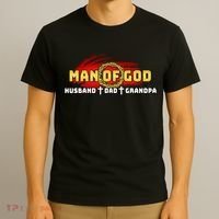 Man Of God Husband Dad Grandpa T-Shirt thumb 3