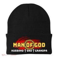 Man Of God Husband Dad Grandpa Beanie thumb 0