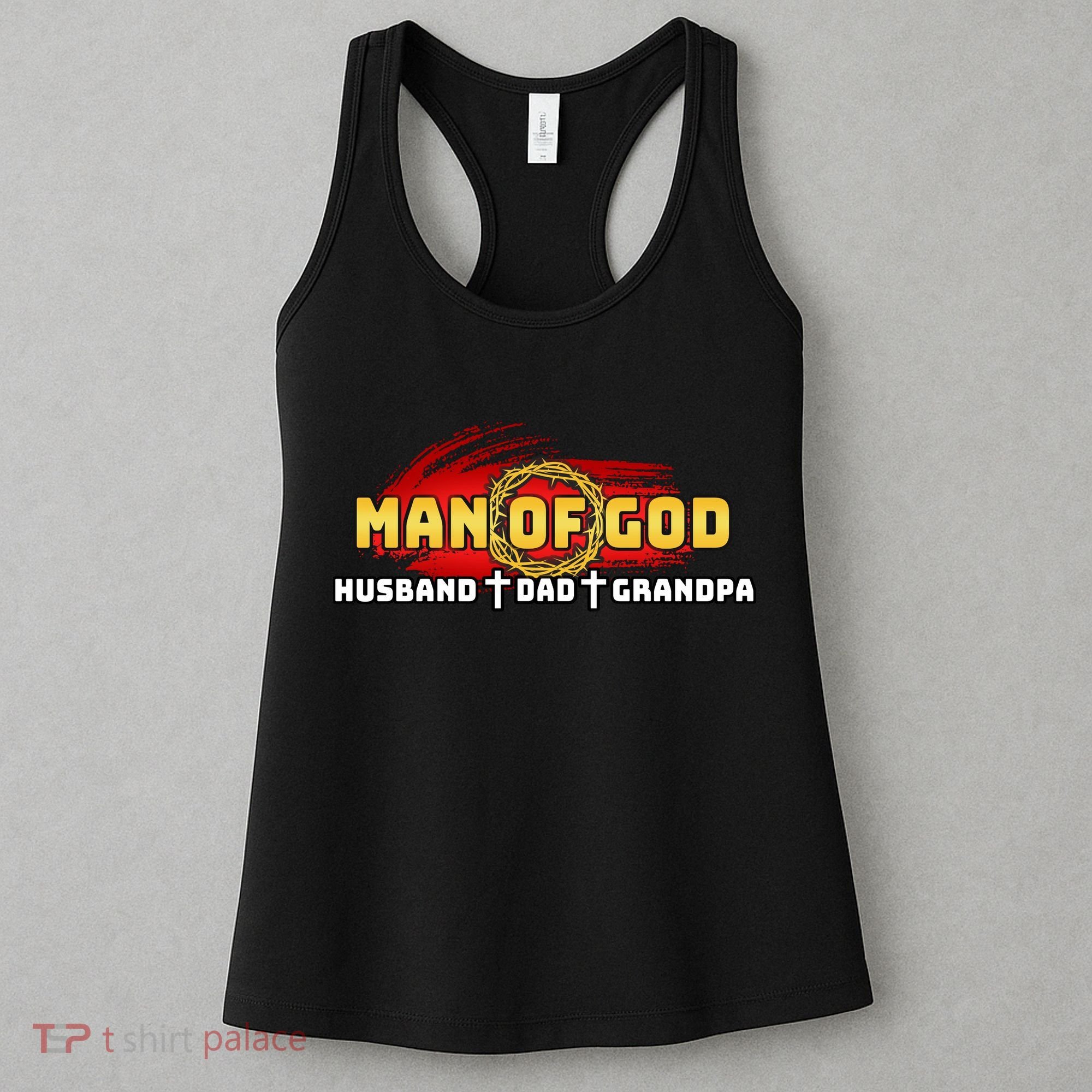 Man Of God Husband Dad Grandpa Women's Tank Top