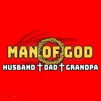 Man Of God Husband Dad Grandpa Santa Hat thumb 1