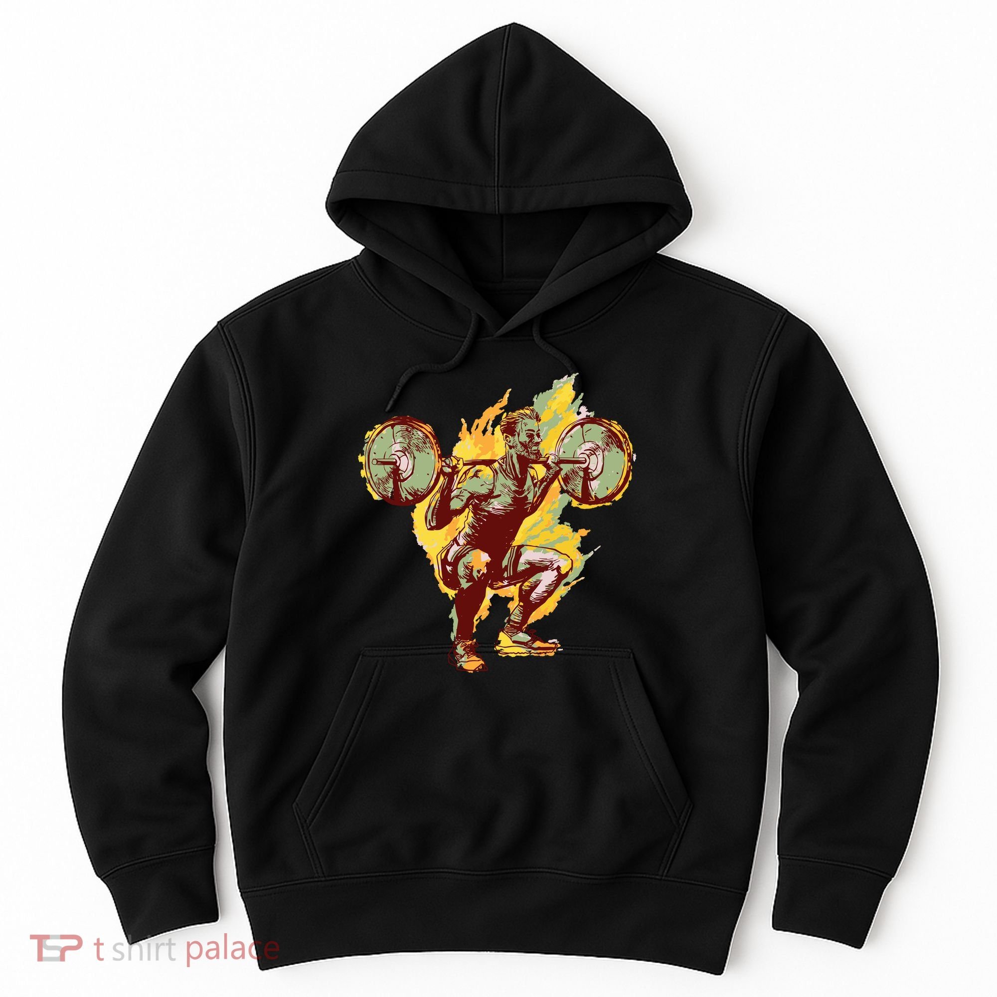 Man Squatting Hoodie