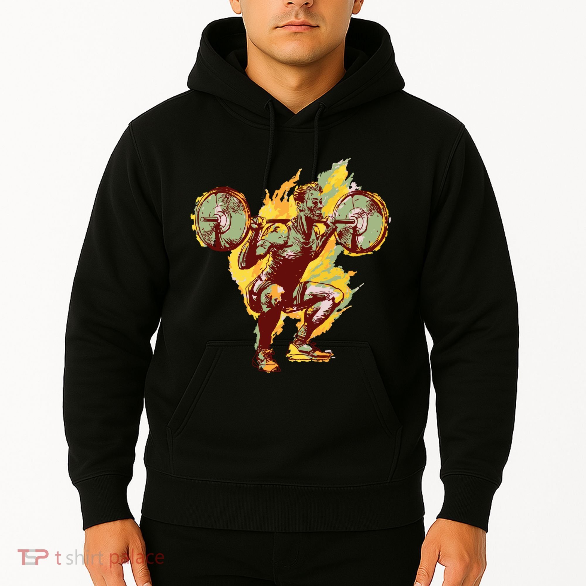 Man Squatting Hoodie
