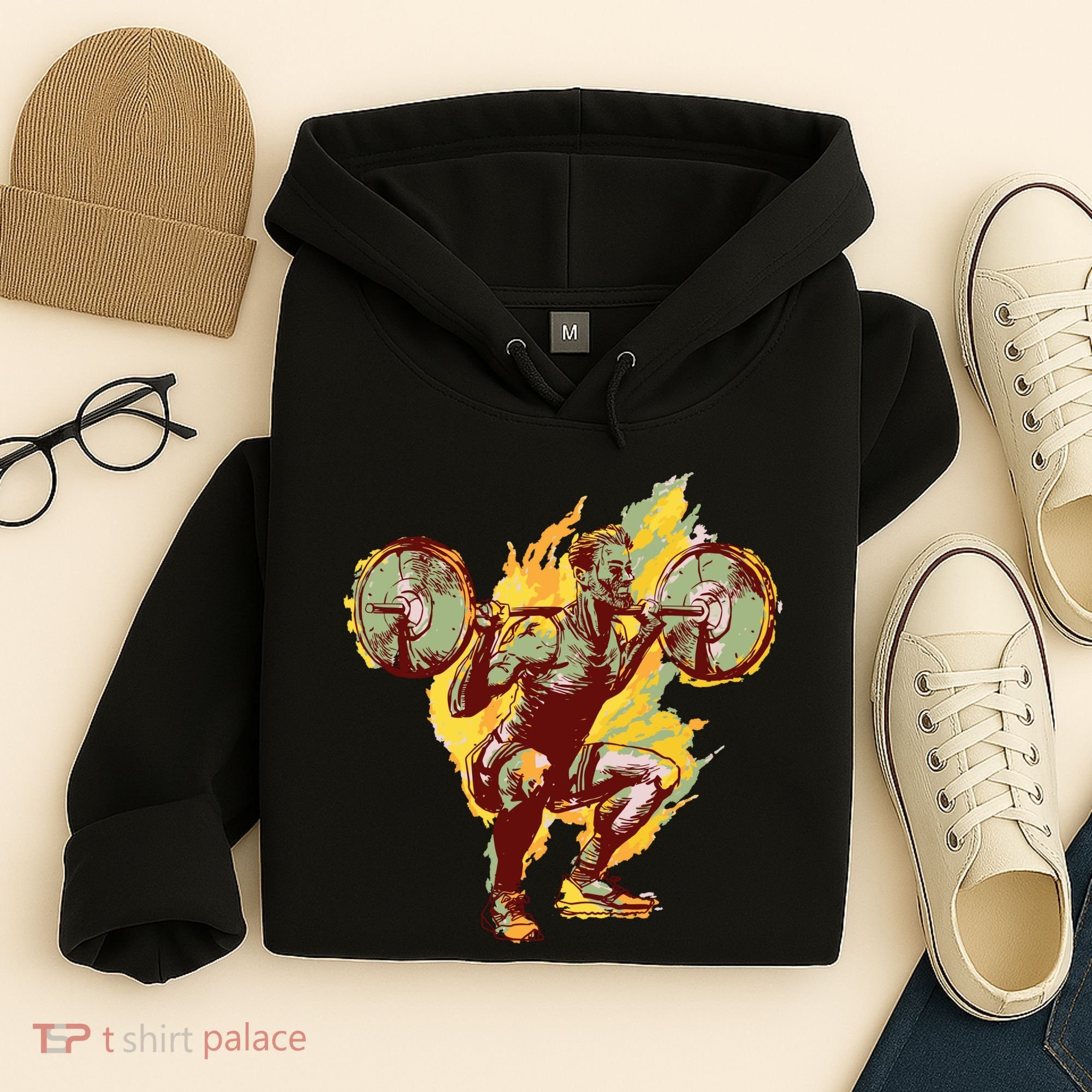 Man Squatting Hoodie