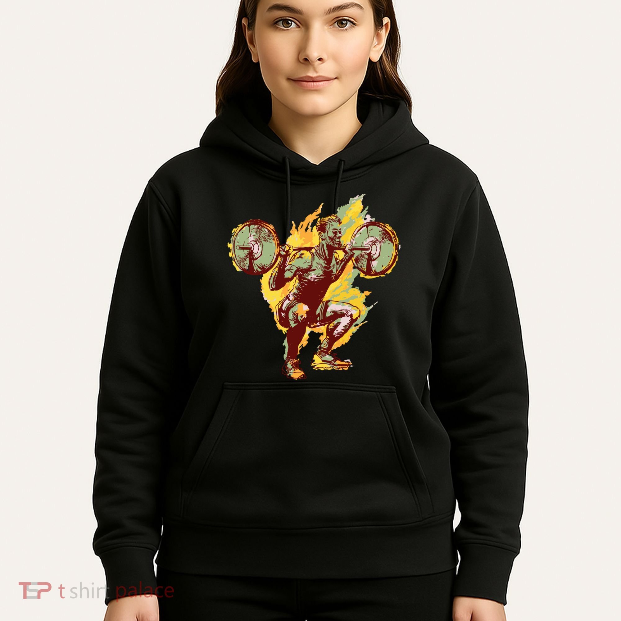 Man Squatting Hoodie