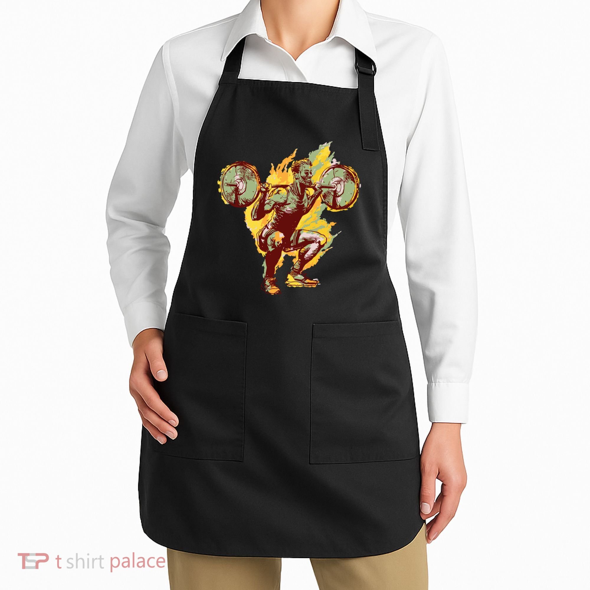 Man Squatting Apron