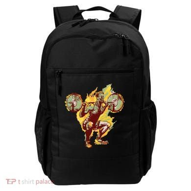 Man Squatting Backpack