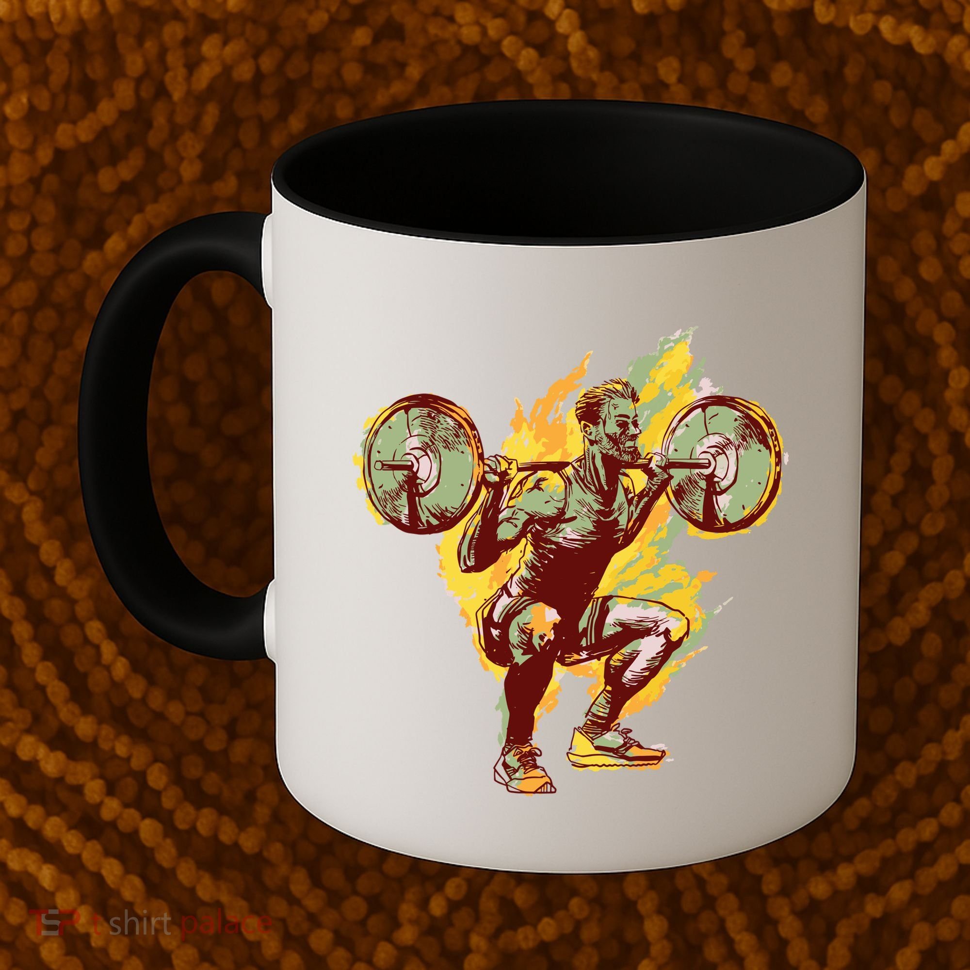 Man Squatting Coffee Mug