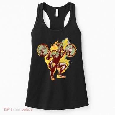 Man Squatting Women's Tank Top