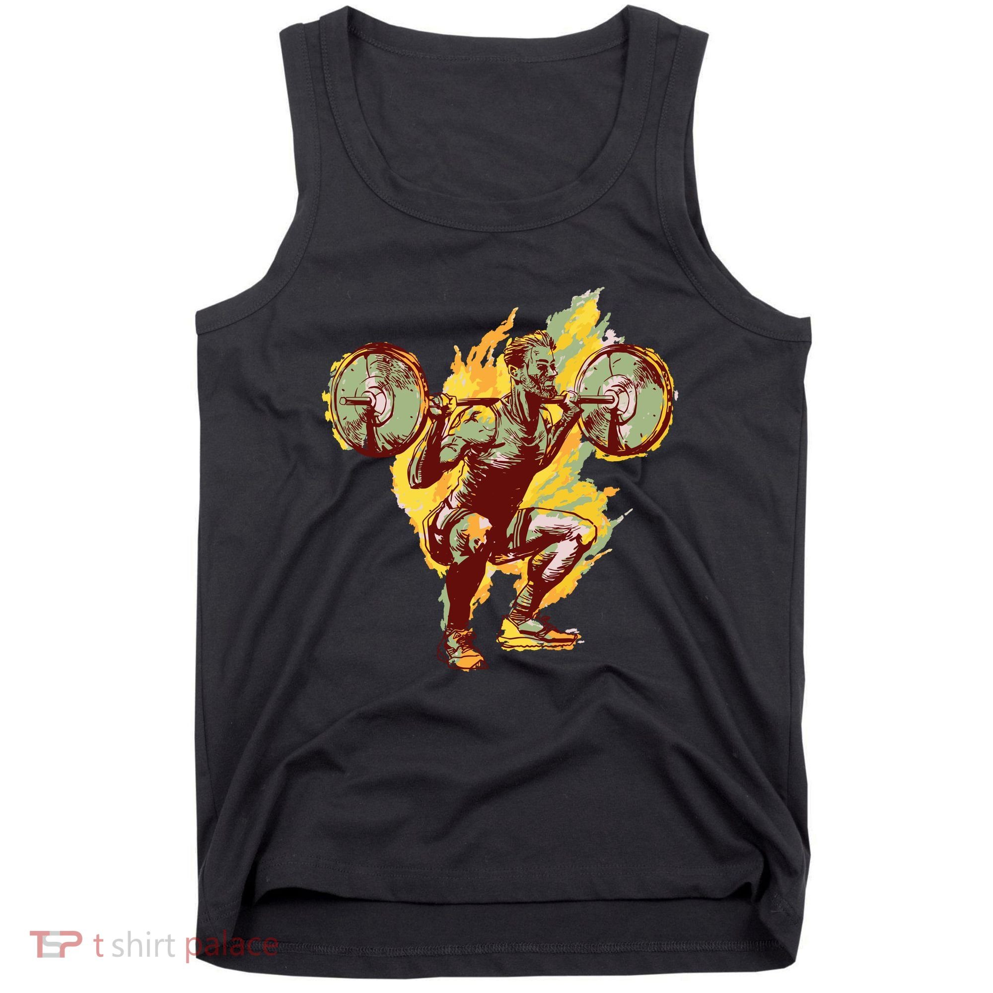 Man Squatting Tank Top