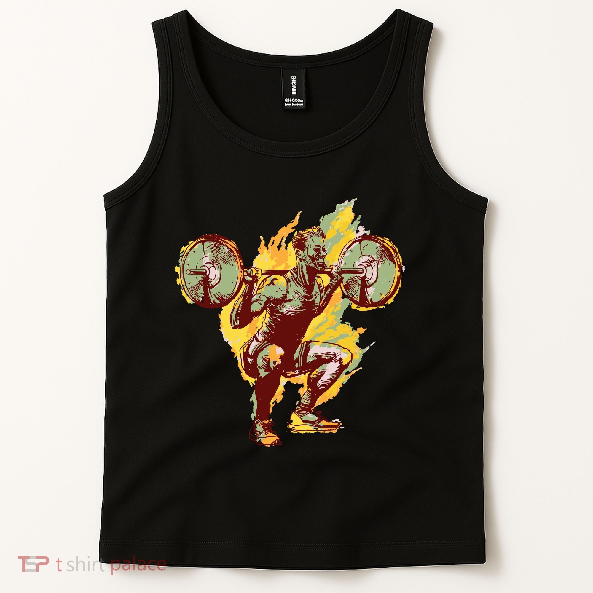 Man Squatting Tank Top