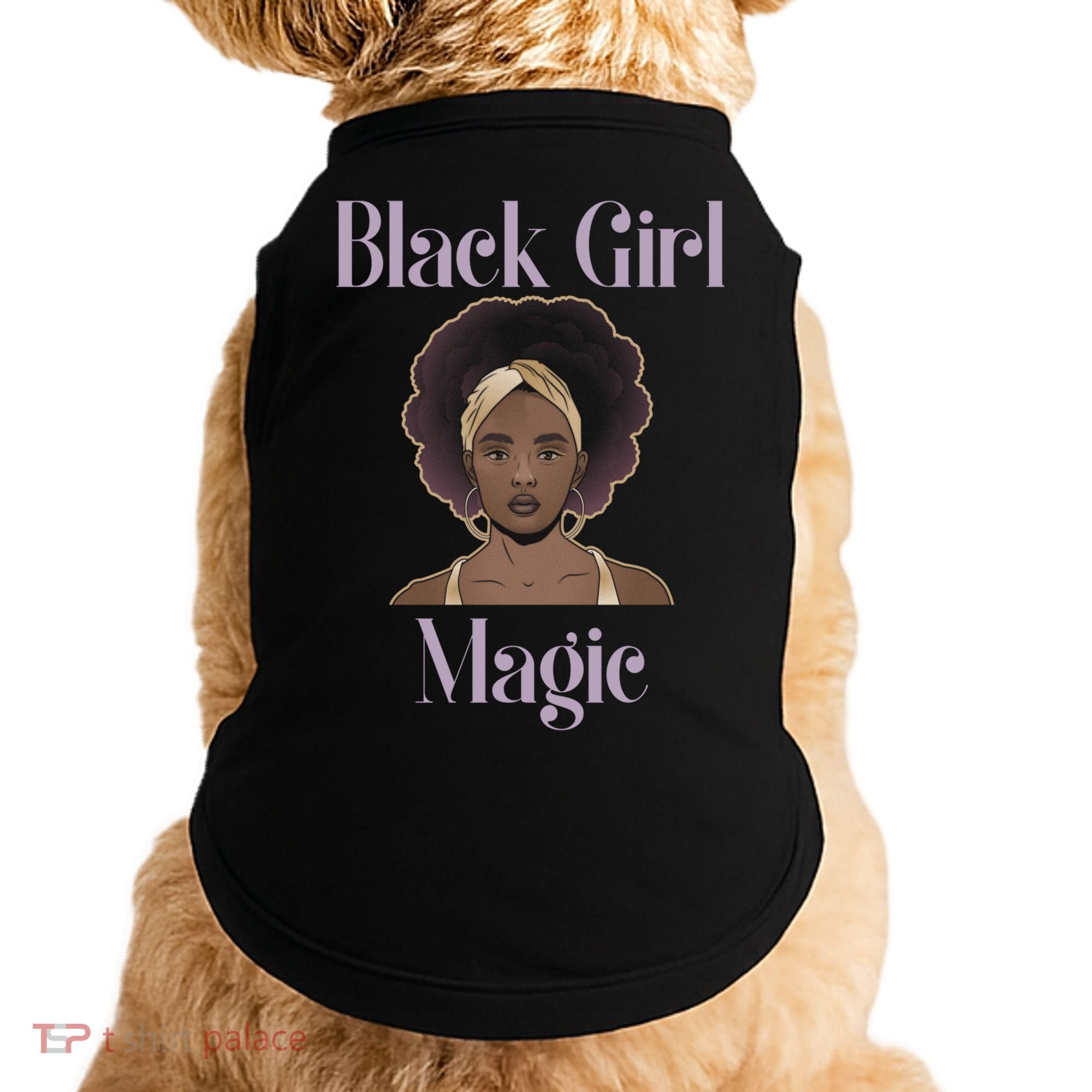 Melanin Afro Natural Hair Juneteenth Black Girl Magic Gift Doggie Tank
