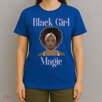 Melanin Afro Natural Hair Juneteenth Black Girl Magic Gift T-Shirt thumb 4