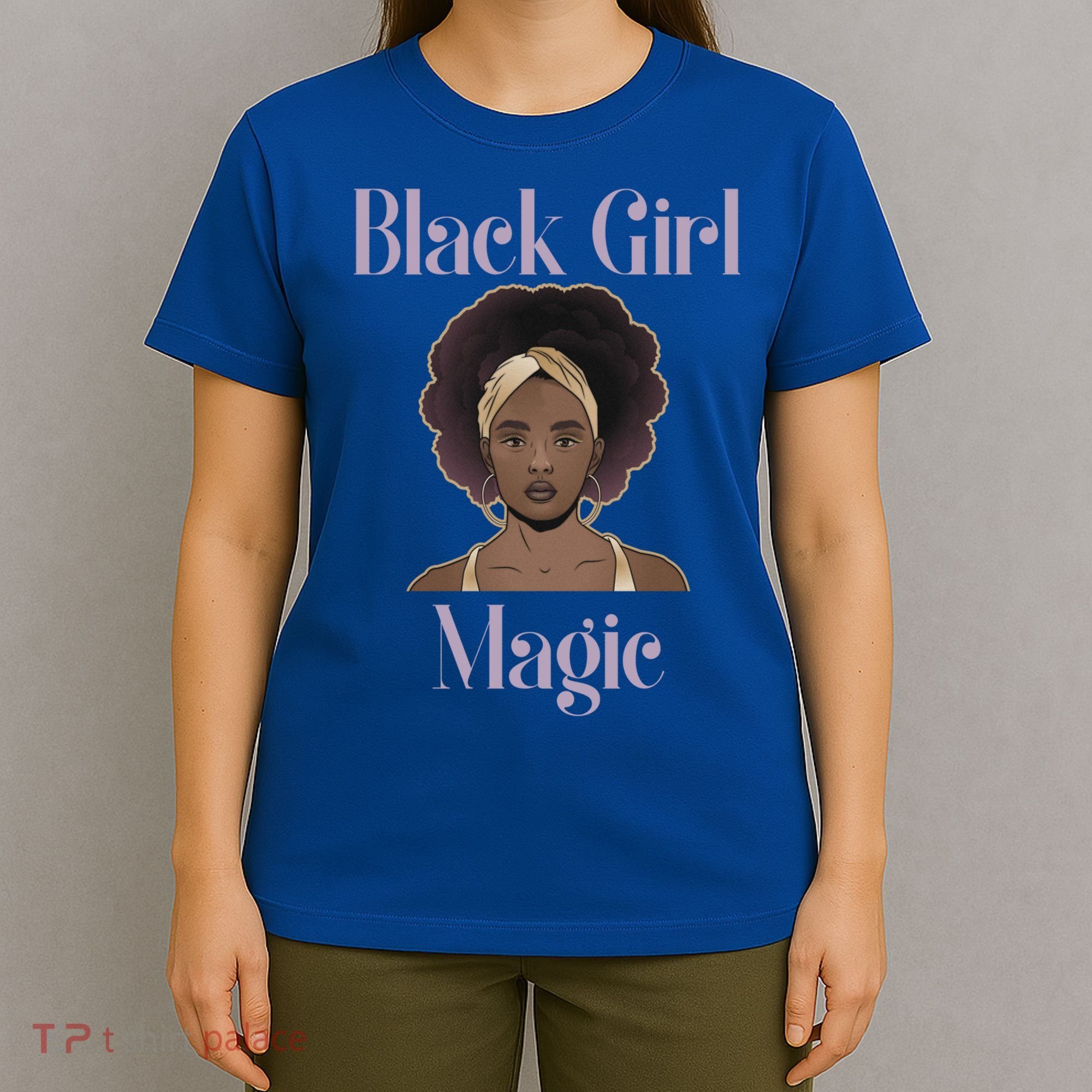 Melanin Afro Natural Hair Juneteenth Black Girl Magic Gift T-Shirt