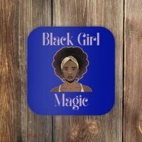 Melanin Afro Natural Hair Juneteenth Black Girl Magic Gift Coaster thumb 0