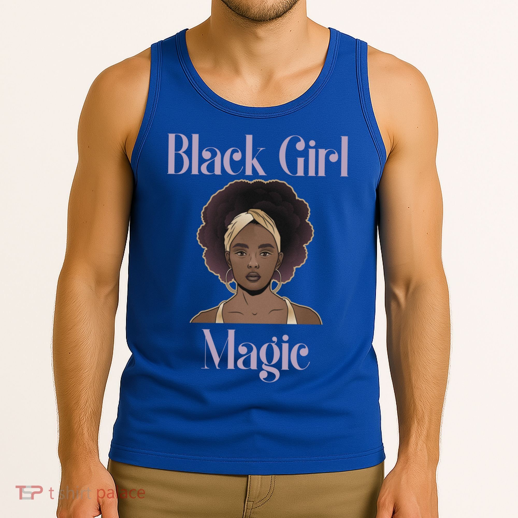 Melanin Afro Natural Hair Juneteenth Black Girl Magic Gift Tank Top