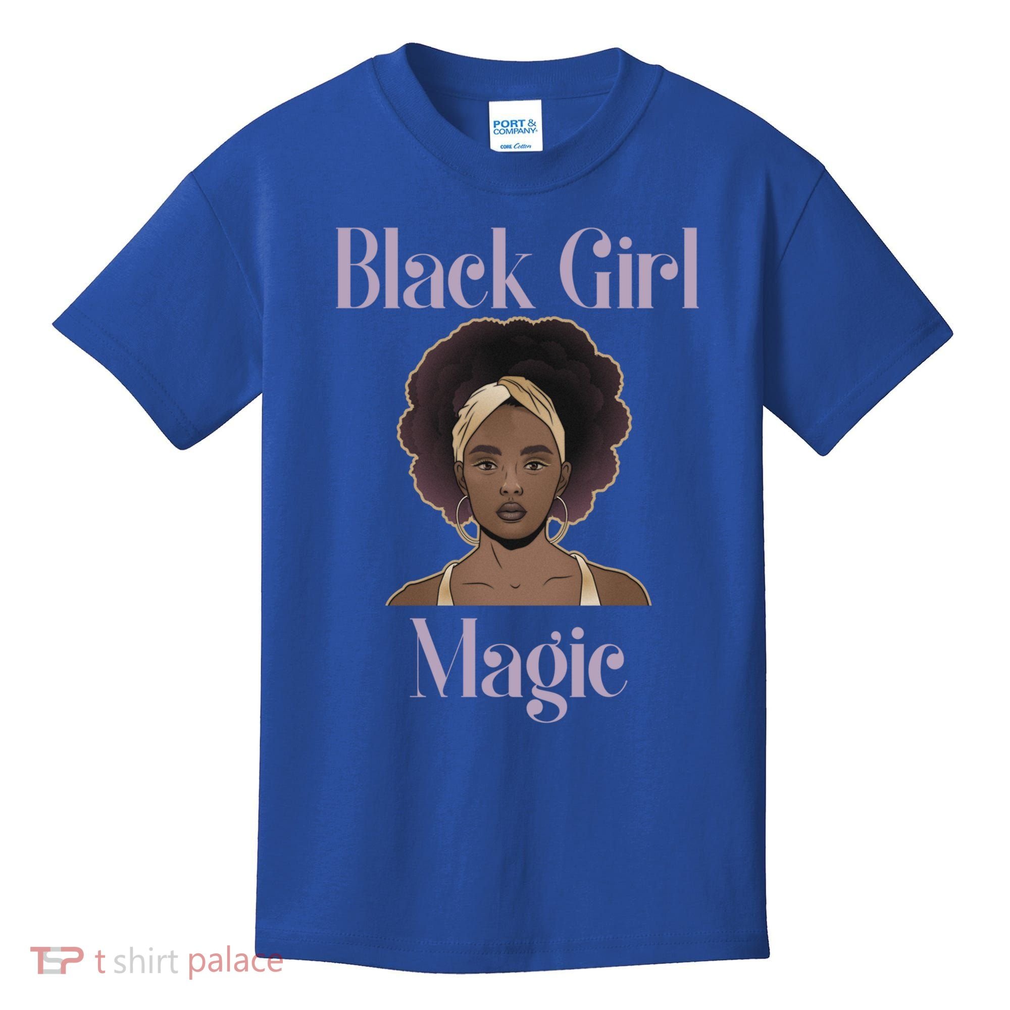 Melanin Afro Natural Hair Juneteenth Black Girl Magic Gift Kids T-Shirt