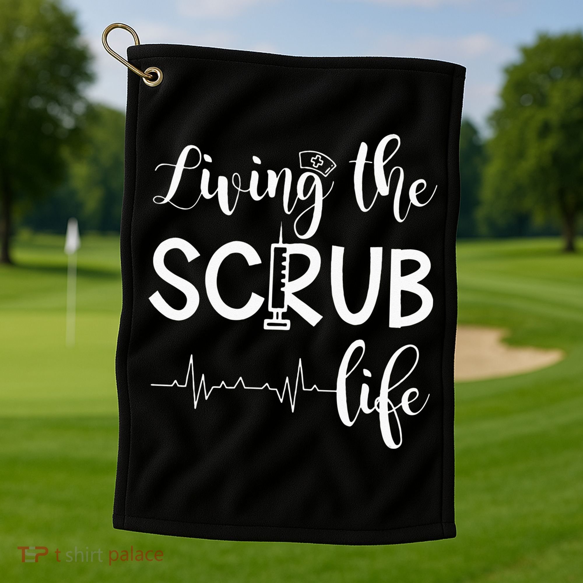 Medical Assistant Nursing Living The Scrub Life Golf Towel