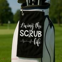 Medical Assistant Nursing Living The Scrub Life Golf Towel thumb 2