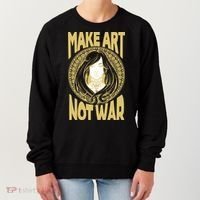 Make Art Not War Cameo Portrait Women's Sweatshirt thumb 0