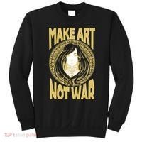 Make Art Not War Cameo Portrait Sweatshirt thumb 0