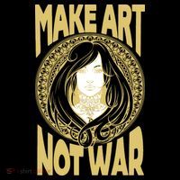 Make Art Not War Cameo Portrait Sweatshirt thumb 3