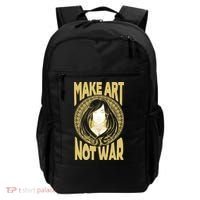 Make Art Not War Cameo Portrait Backpack thumb 0