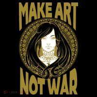 Make Art Not War Cameo Portrait Coffee Mug thumb 5