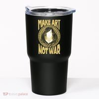 Make Art Not War Cameo Portrait Tumbler thumb 0