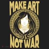Make Art Not War Cameo Portrait Tumbler thumb 3