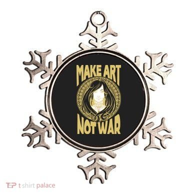 Make Art Not War Cameo Portrait Ornament