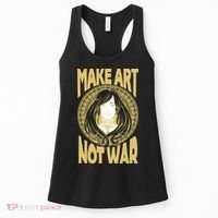 Make Art Not War Cameo Portrait Women's Tank Top thumb 0
