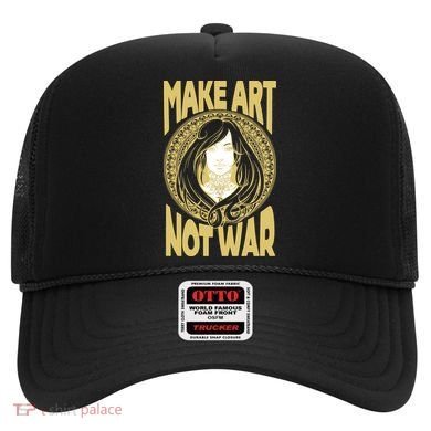 Make Art Not War Cameo Portrait Hat