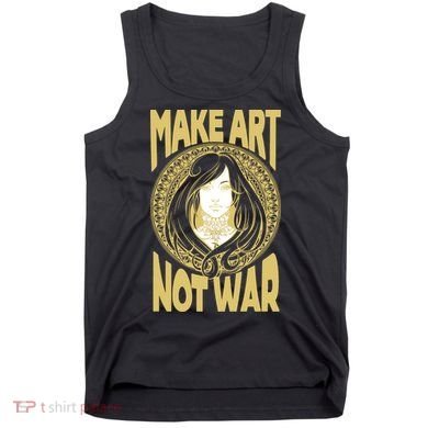 Make Art Not War Cameo Portrait Tank Top