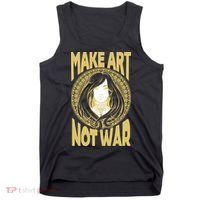 Make Art Not War Cameo Portrait Tank Top thumb 0