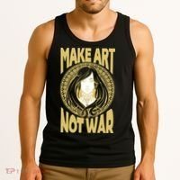 Make Art Not War Cameo Portrait Tank Top thumb 3