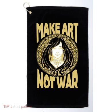 Make Art Not War Cameo Portrait Golf Towel