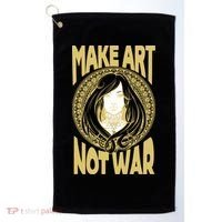 Make Art Not War Cameo Portrait Golf Towel thumb 0