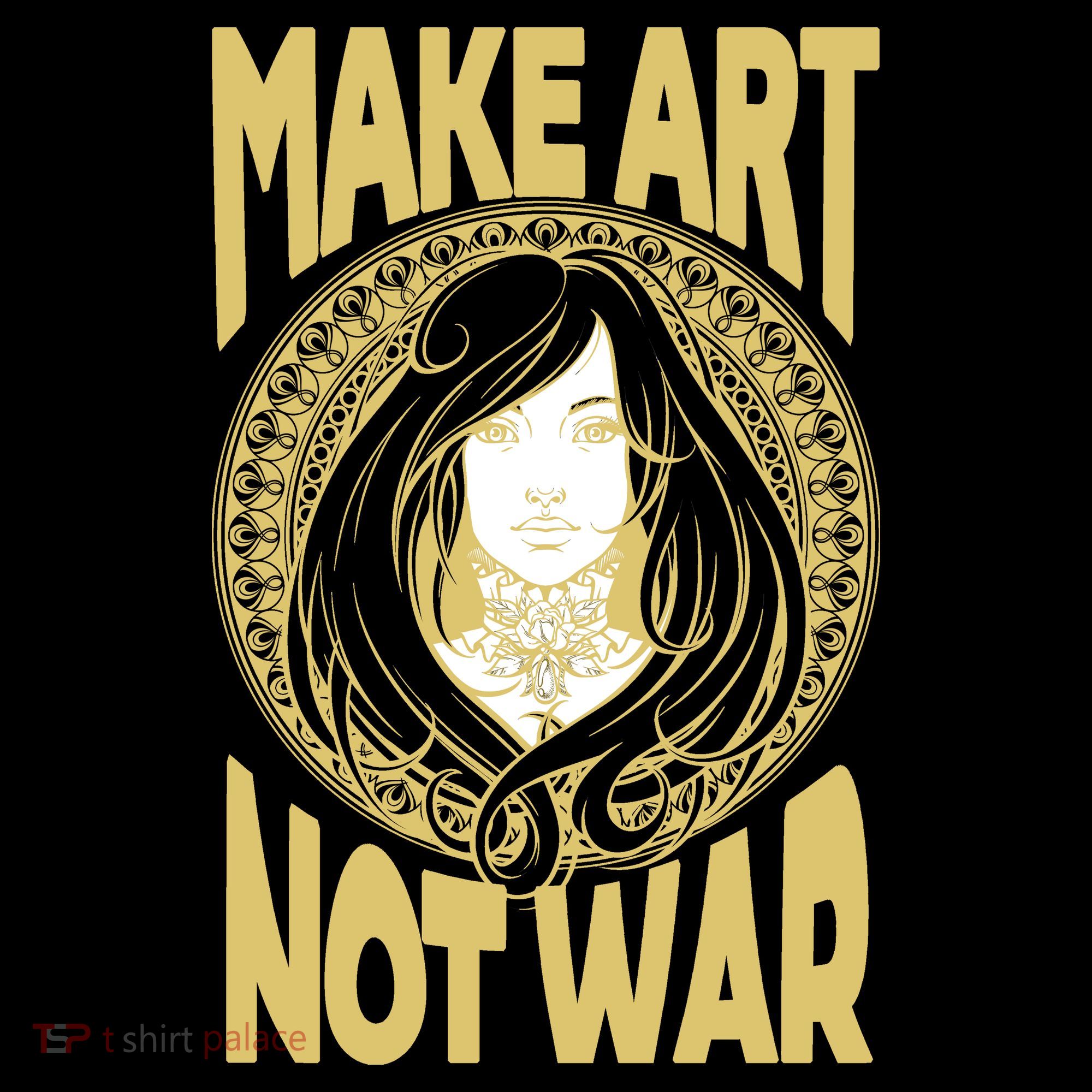 Make Art Not War Cameo Portrait Kids Sweatshirt