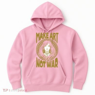Make Art Not War Cameo Portrait Hoodie