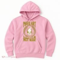 Make Art Not War Cameo Portrait Hoodie thumb 0