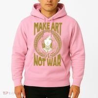 Make Art Not War Cameo Portrait Hoodie thumb 2