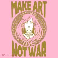 Make Art Not War Cameo Portrait Coaster thumb 2